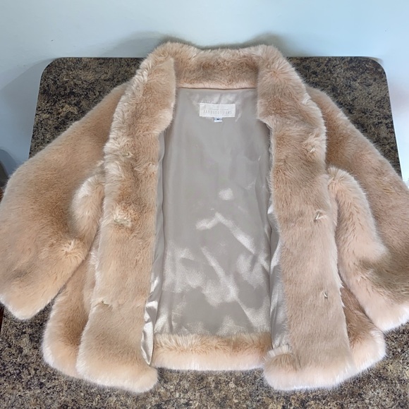 Donna Salyers Fabulous Furs Sheared Mink Faux Fur Cozy Elegant Feminine Jacket M - Picture 5 of 15